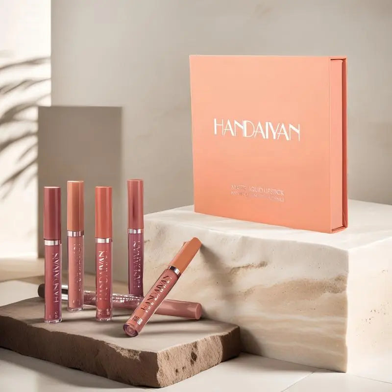 Handaiyan 6-Piece Matte Lip Stain Set | Long-Lasting Lipstick Kit