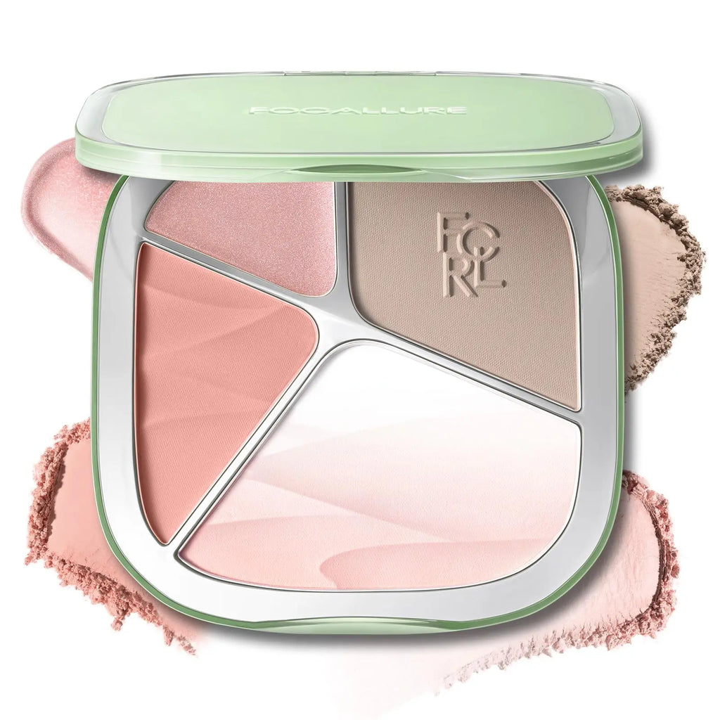 FOCALLURE Gradient Highlighter Contour Palette | 5-Shade Face Palette