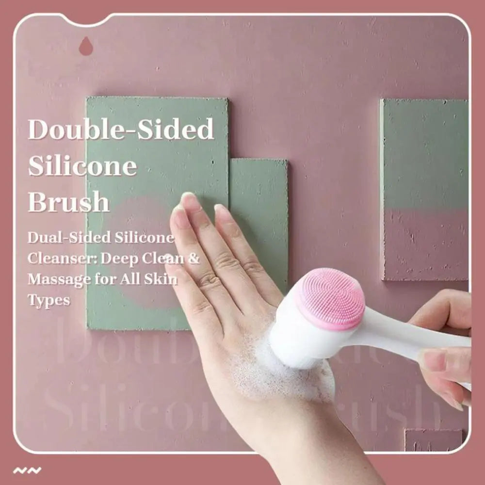 Double-Sided Silicone Face Brush | Facial Cleanser & Massager