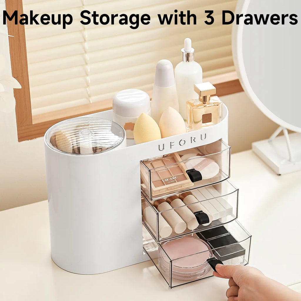 UFORU Makeup Organizer with Drawers | Vanity Cosmetic Storage