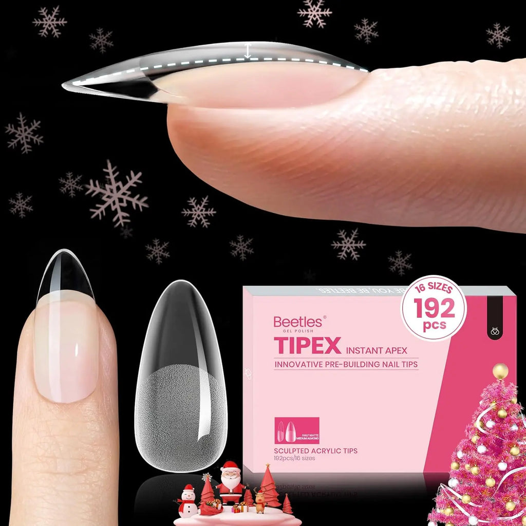 Beetles Tipex Instant Apex Nail Tips | Thick Nail Tips for Flat Nails