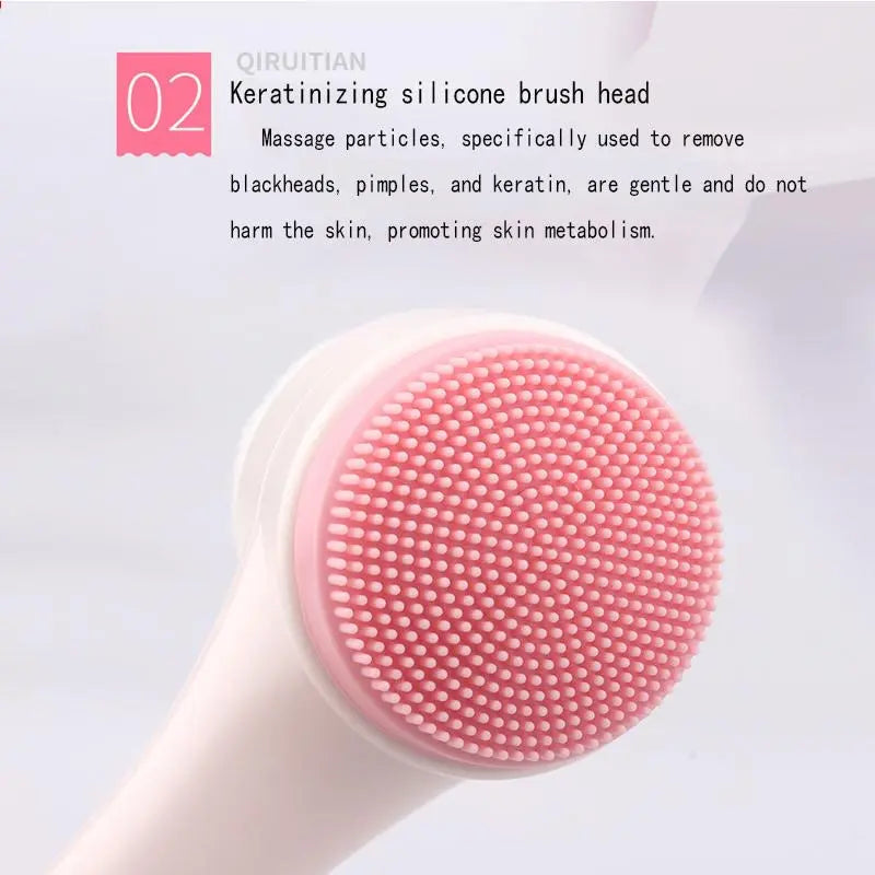 Double-Sided Silicone Face Brush | Facial Cleanser & Massager