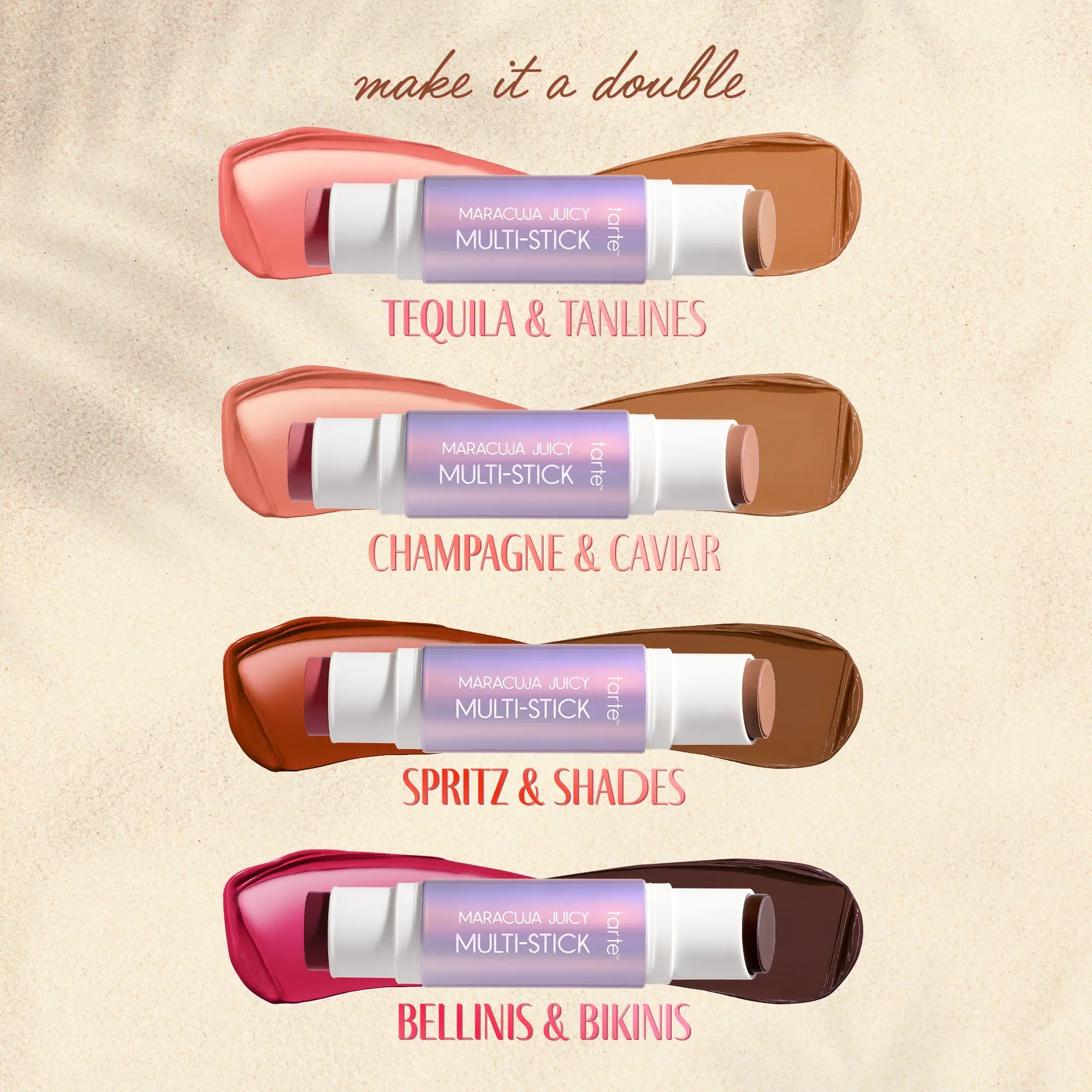 Tarte Maracuja Juicy Multi-Stick + Brush | Blush & Bronzer Stick