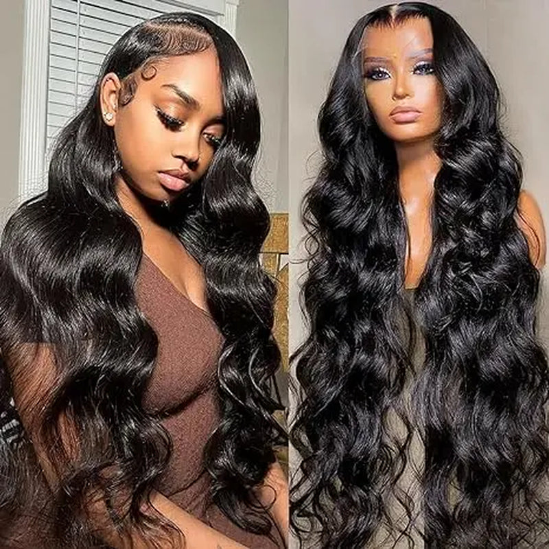 13x6 HD Lace Front Human Hair Wig | Natural Black Pre-Plucked Wig