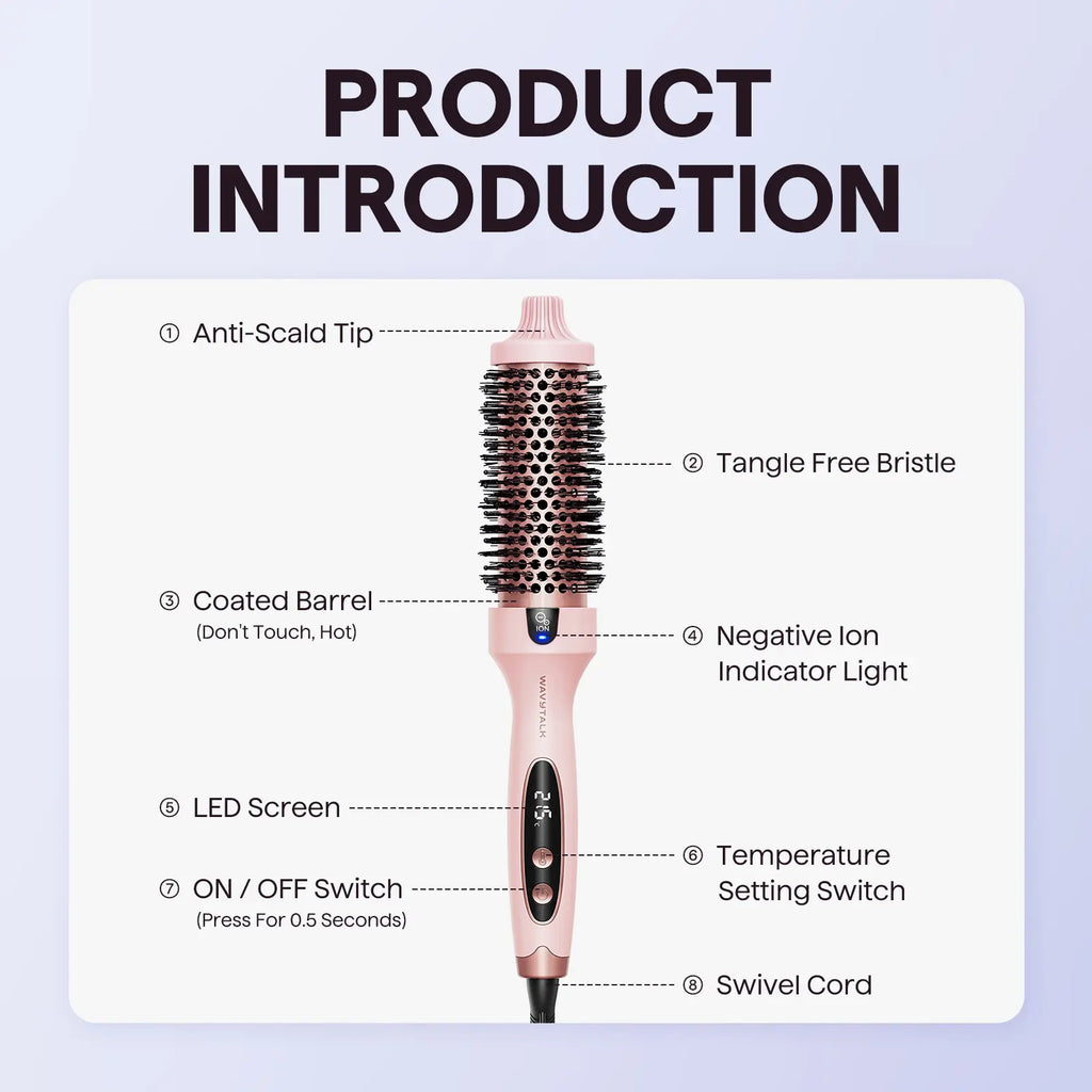 Wavytalk Blowout Boost Ionic Thermal Brush | LED Heated Brush