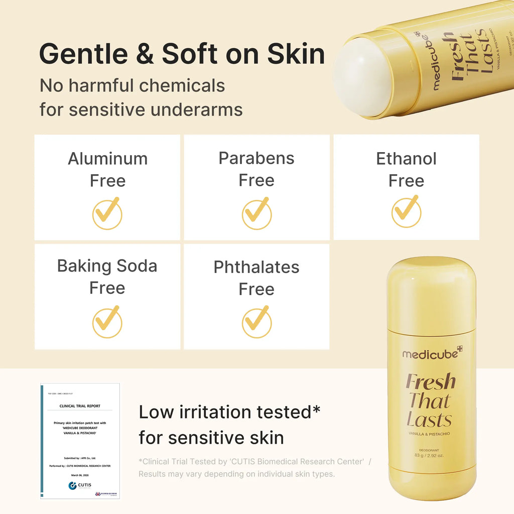 Medicube Vanilla & Pistachio Deodorant | Aluminum-Free Skincare Deodorant
