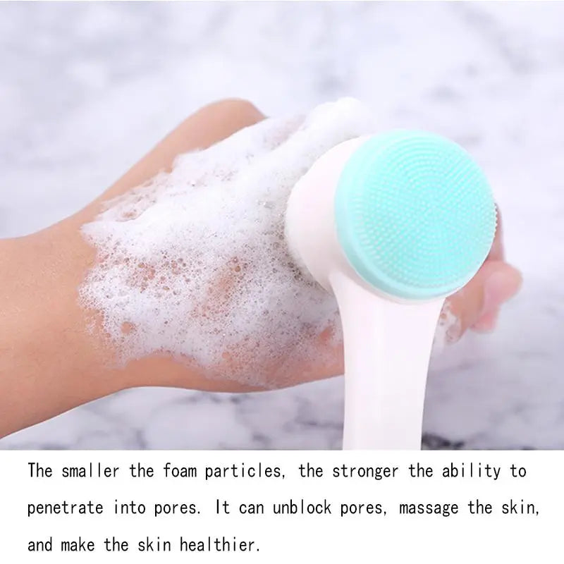 Double-Sided Silicone Face Brush | Facial Cleanser & Massager