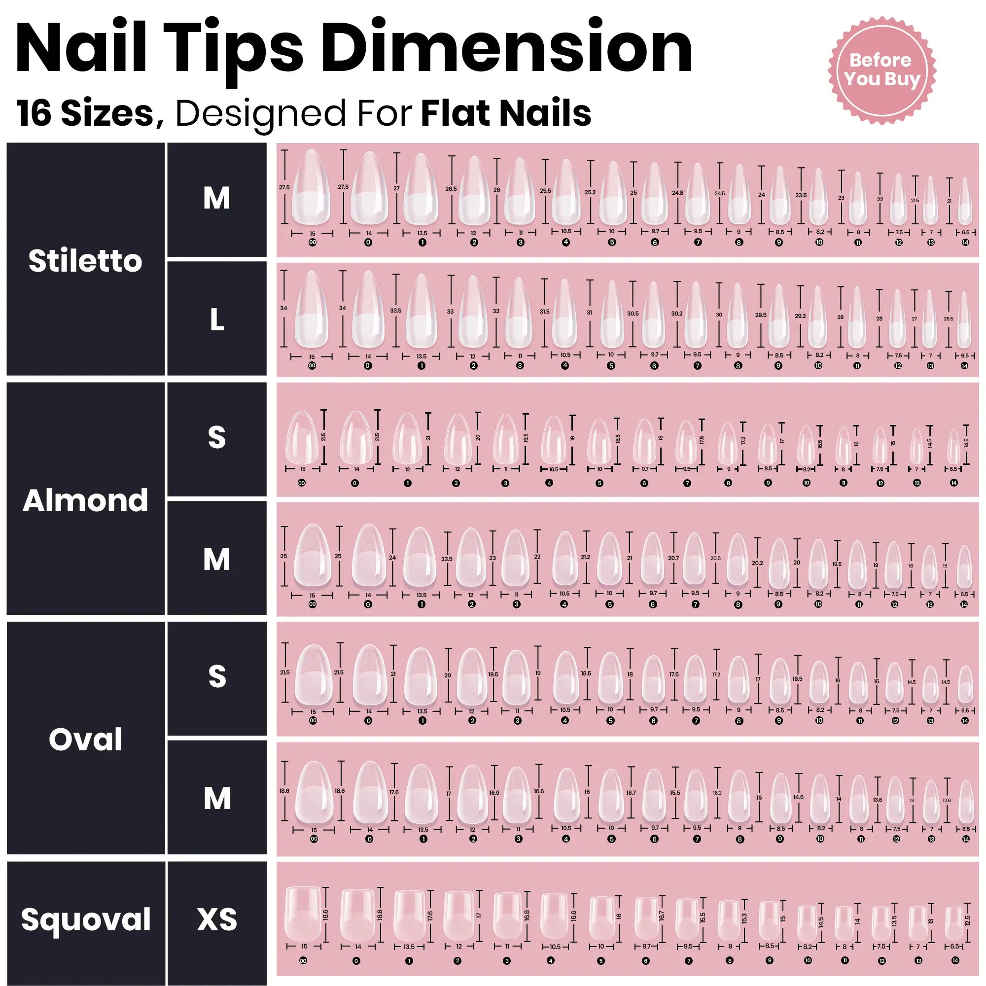Beetles Tipex Instant Apex Nail Tips | Thick Nail Tips for Flat Nails