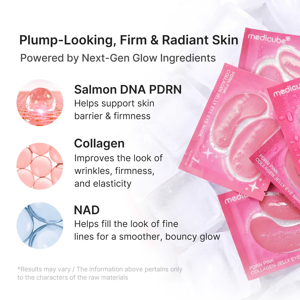 Medicube PDRN Pink Collagen Jelly Eye Mask | Hydrogel Eye Patches