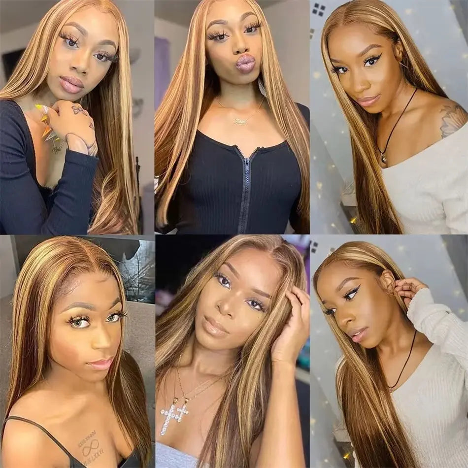 Hot Star P4/27 Highlight 13x6 HD Lace Front Human Hair Wig