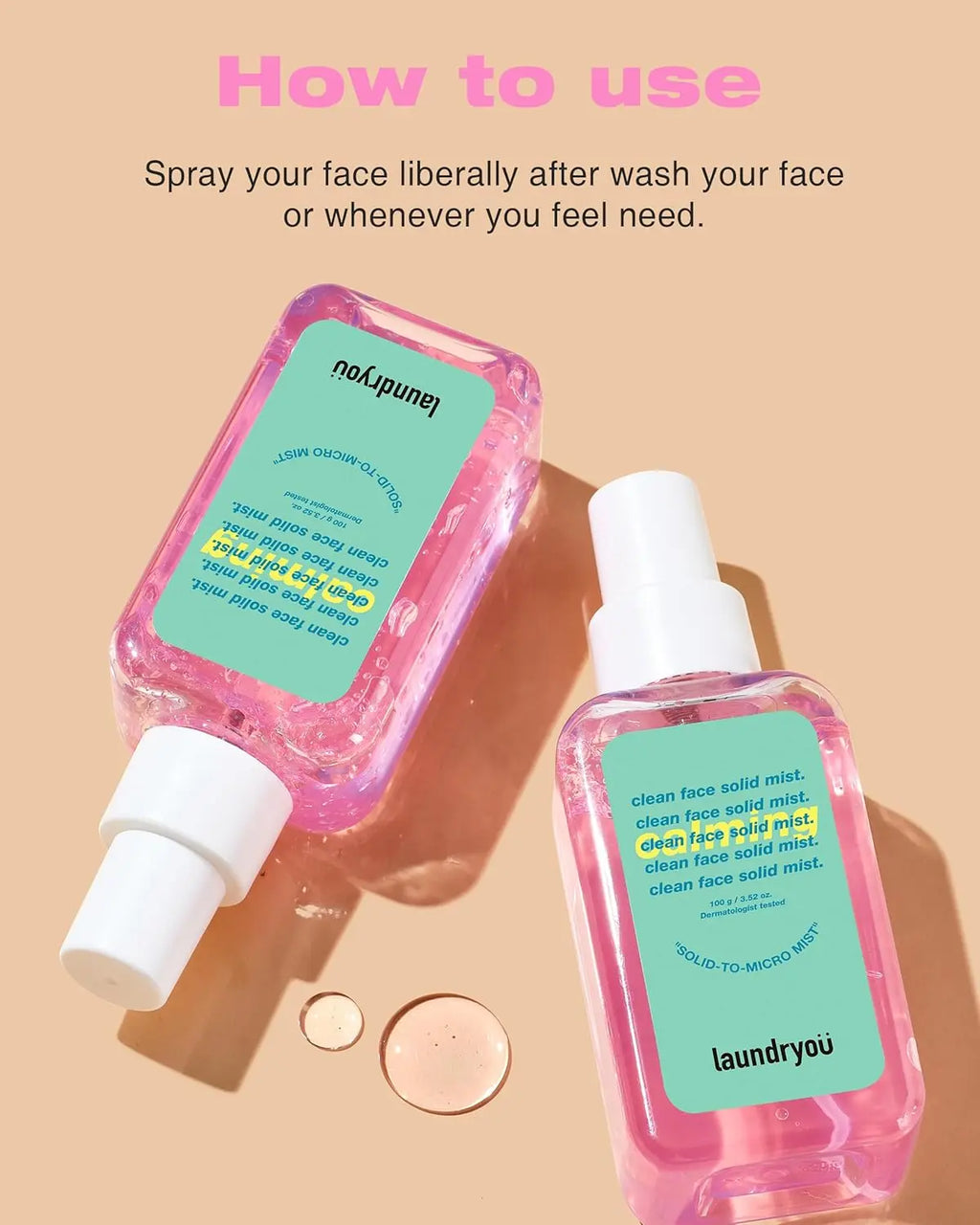 LAUNDRYOU Hydrating Jelly Mist — Probiotic Soothing Facial Spray for Dry Skin Barrier Support
