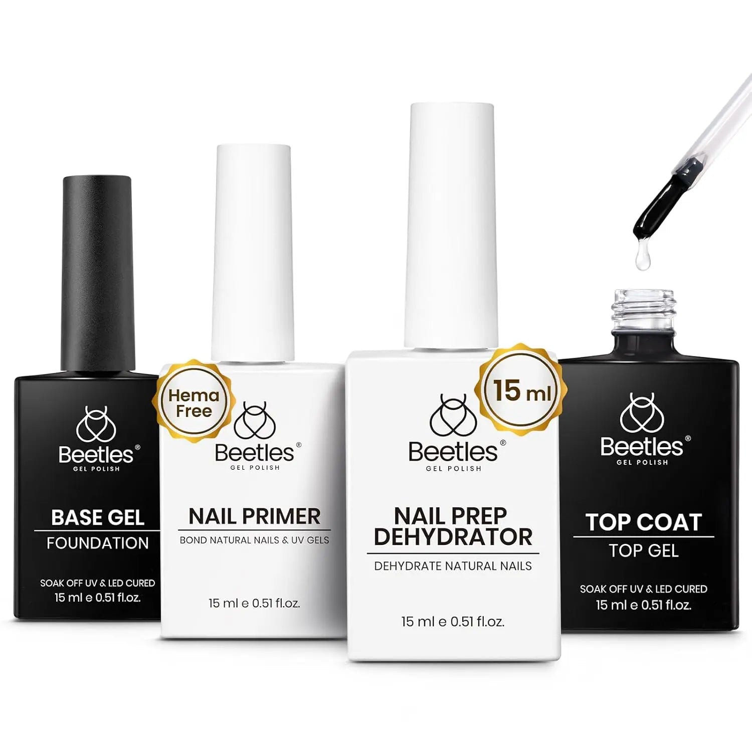 Beetles Tipex Instant Apex Nail Tips | Thick Nail Tips for Flat Nails