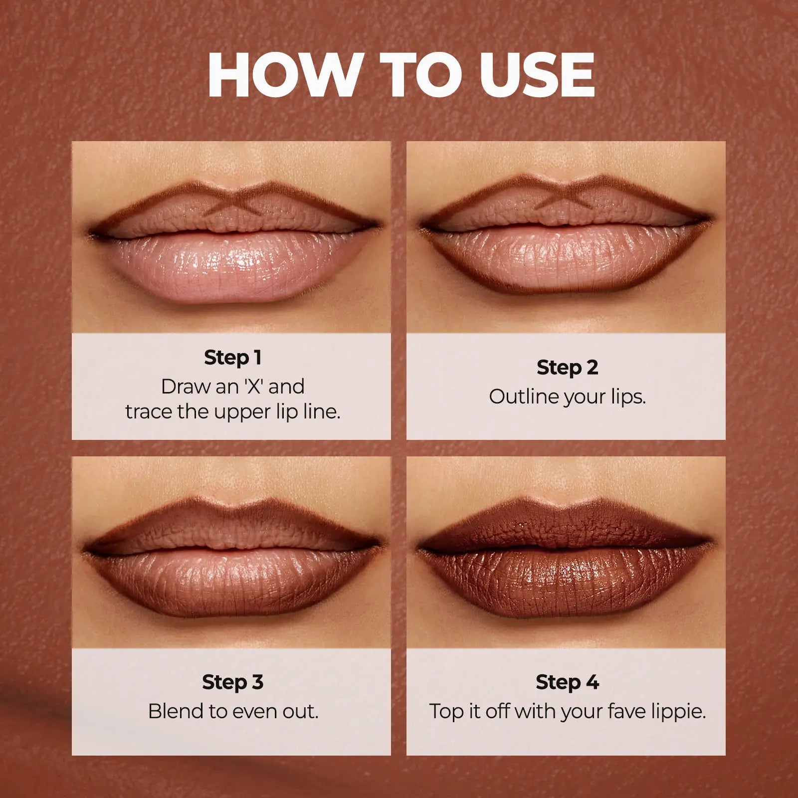 Laka Easy Glide Lip Liner | Creamy Blend able Lip Pencil