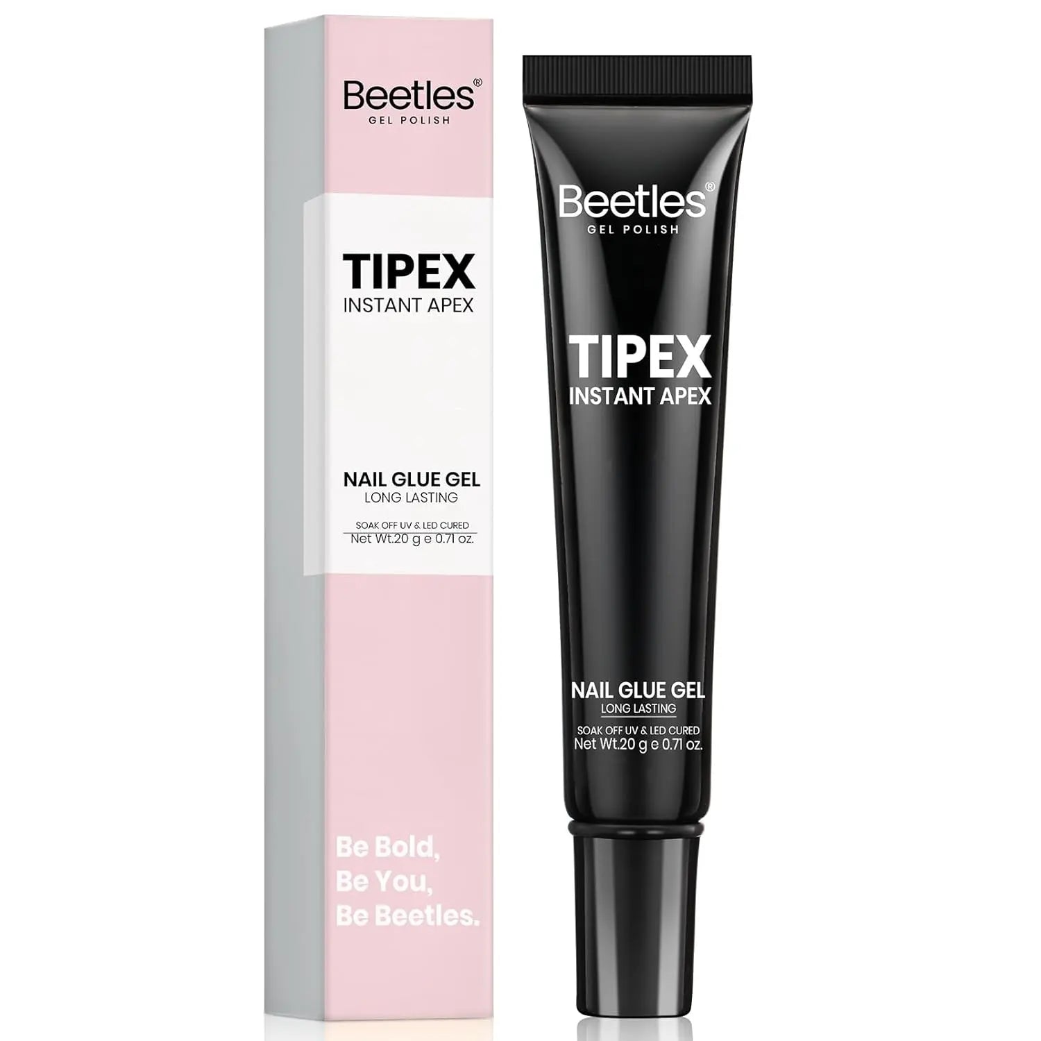 Beetles Tipex Instant Apex Nail Tips | Thick Nail Tips for Flat Nails
