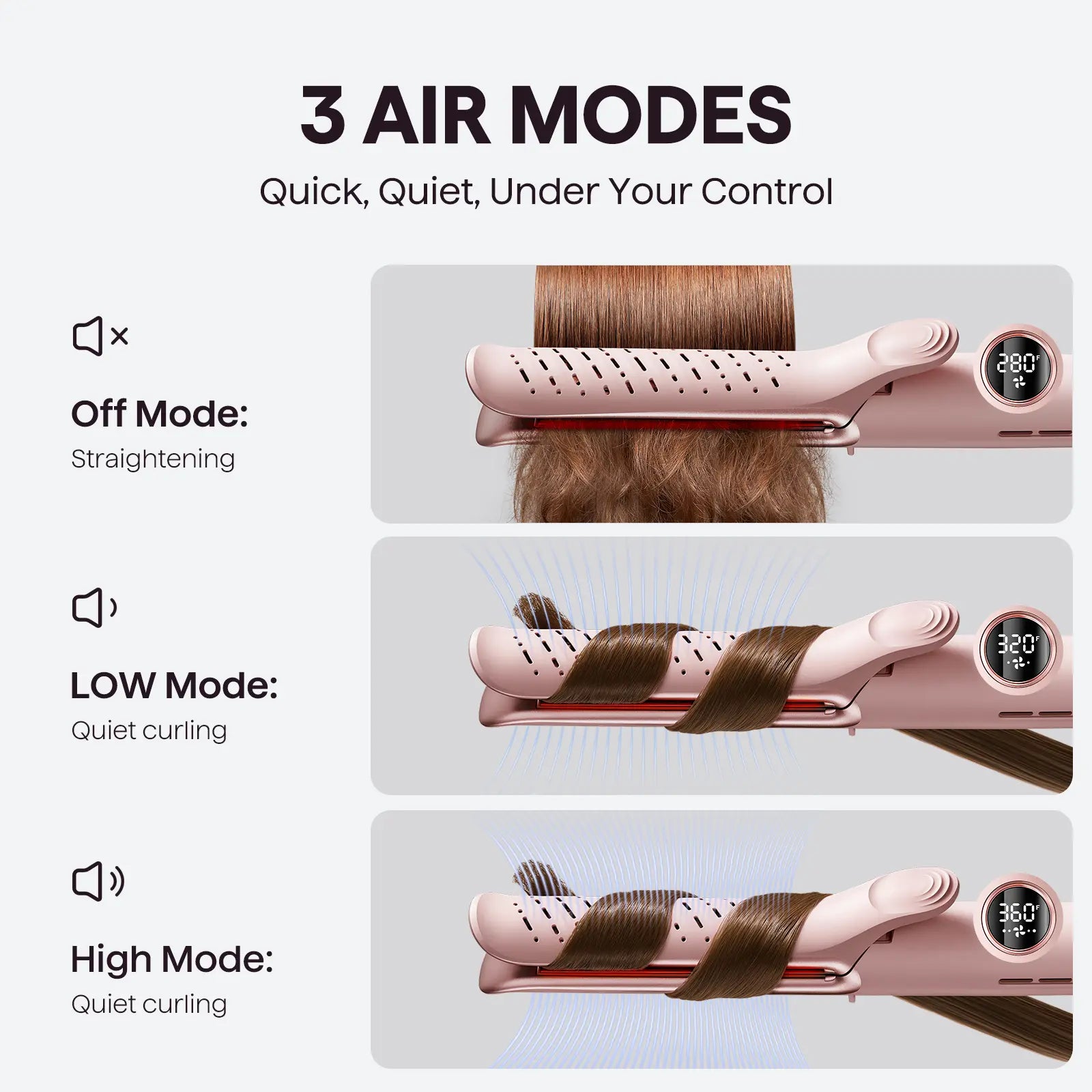 Wavytalk Whirlwind Curl | 360° Airflow Straightener & Curler