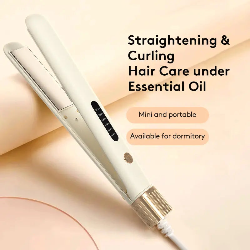 2-in-1 Flat Iron Hair Straightener & Curler | 1 Inch Ionic Styling Tool