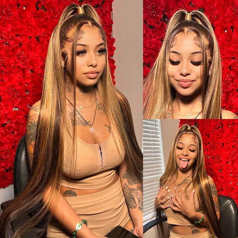 Hot Star P4/27 Highlight 13x6 HD Lace Front Human Hair Wig