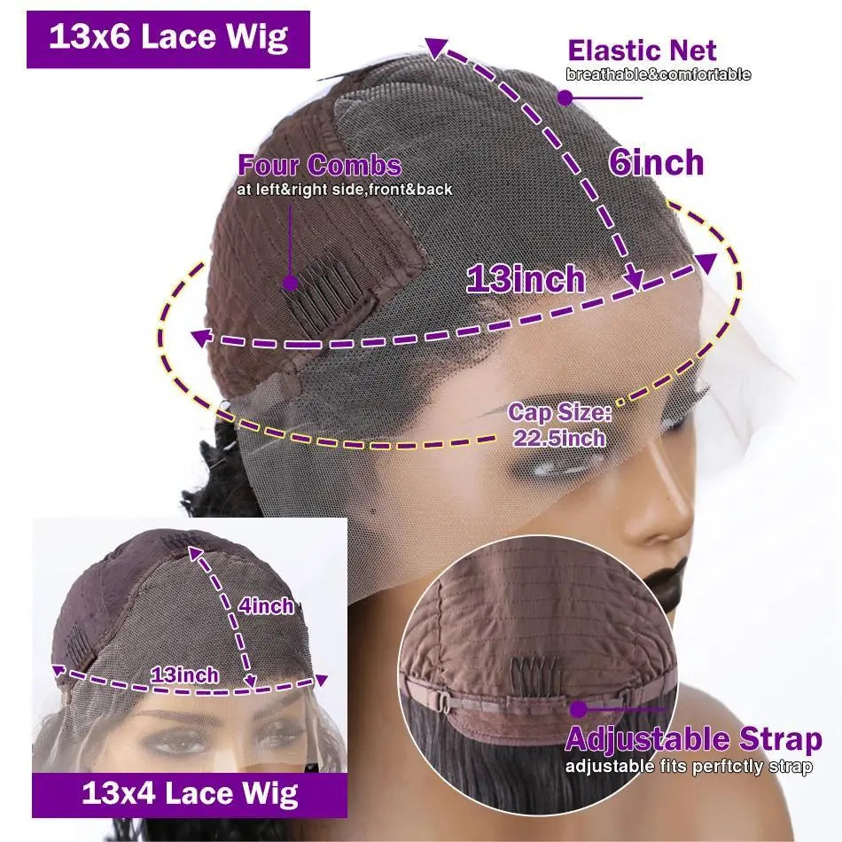 13x6 HD Lace Front Human Hair Wig | Natural Black Pre-Plucked Wig