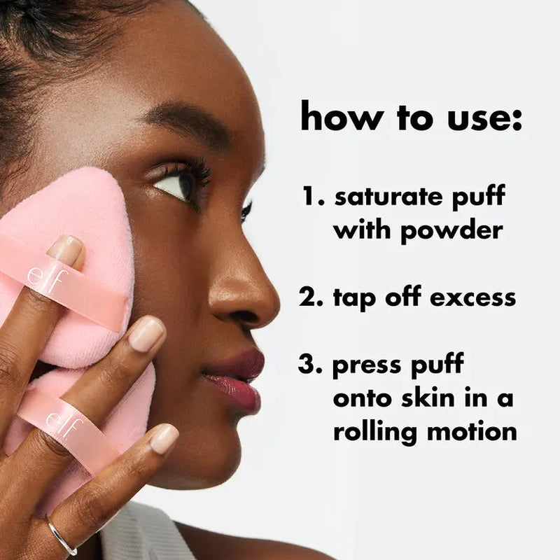 e.l.f. Halo Glow Powder Puff | Reusable Velour Face Puff
