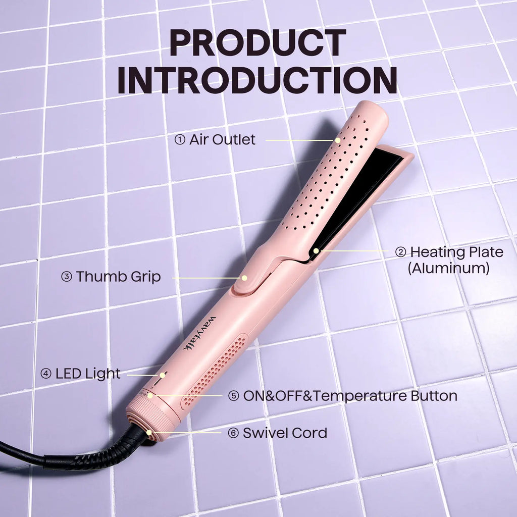 Wavytalk Whirlwind Curl | 360° Airflow Straightener & Curler