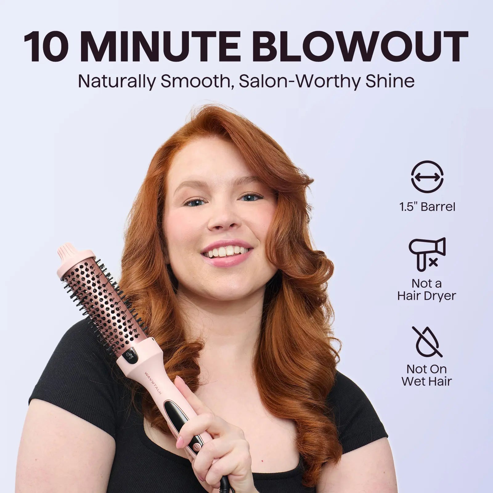 Wavytalk Blowout Boost Ionic Thermal Brush | LED Heated Brush