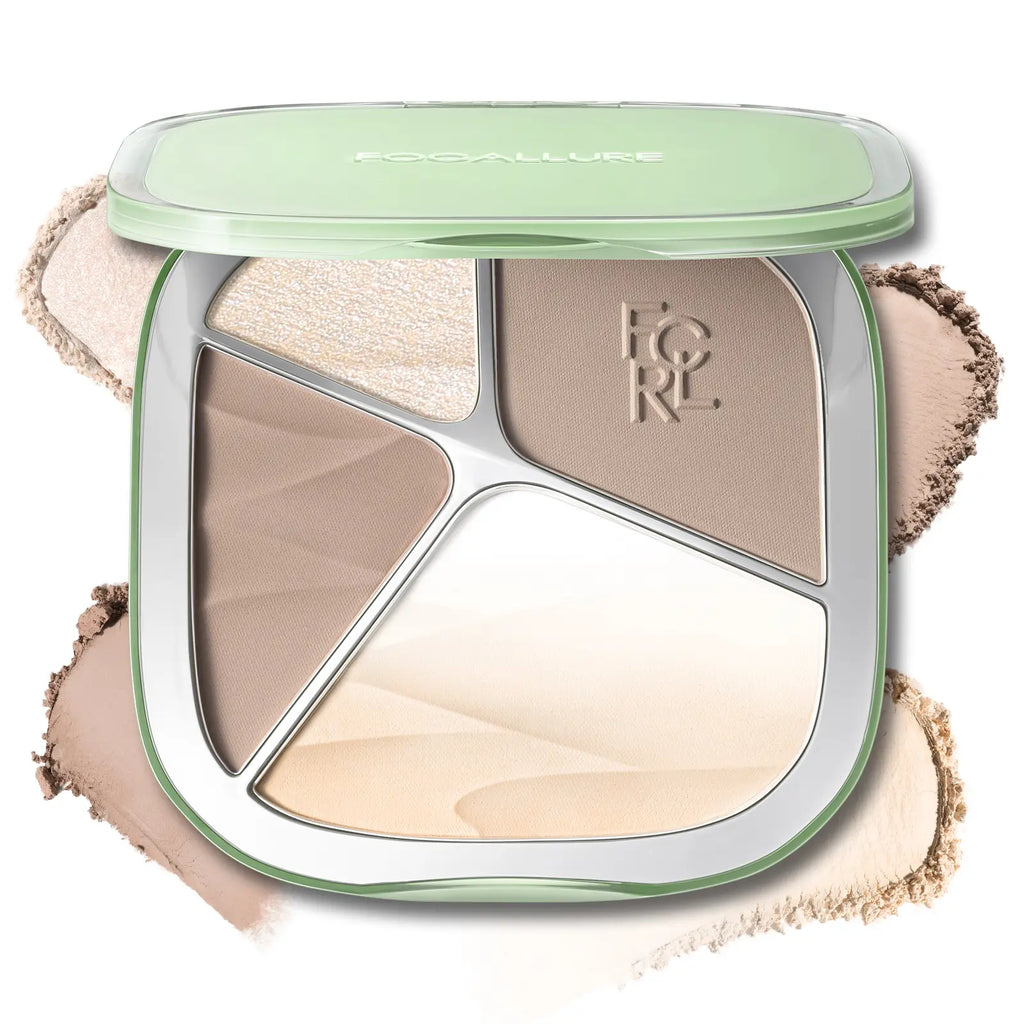 FOCALLURE Gradient Highlighter Contour Palette | 5-Shade Face Palette