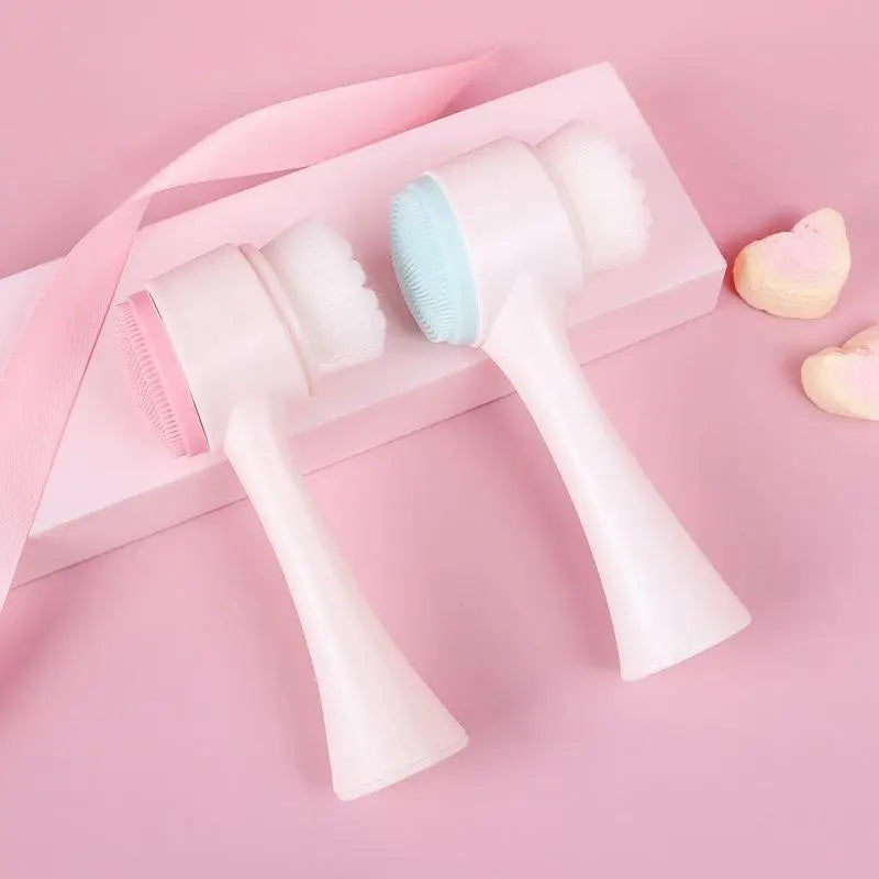 Double-Sided Silicone Face Brush | Facial Cleanser & Massager