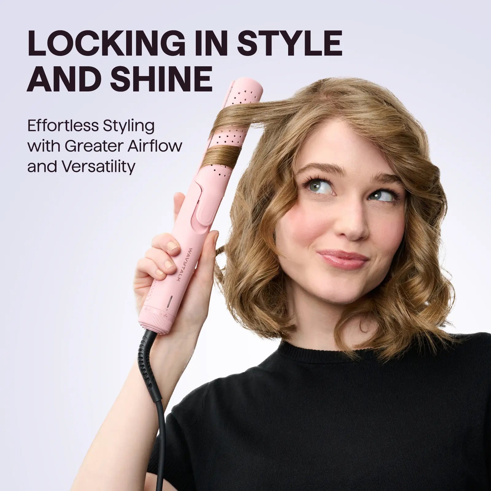 Wavytalk Whirlwind Curl | 360° Airflow Straightener & Curler