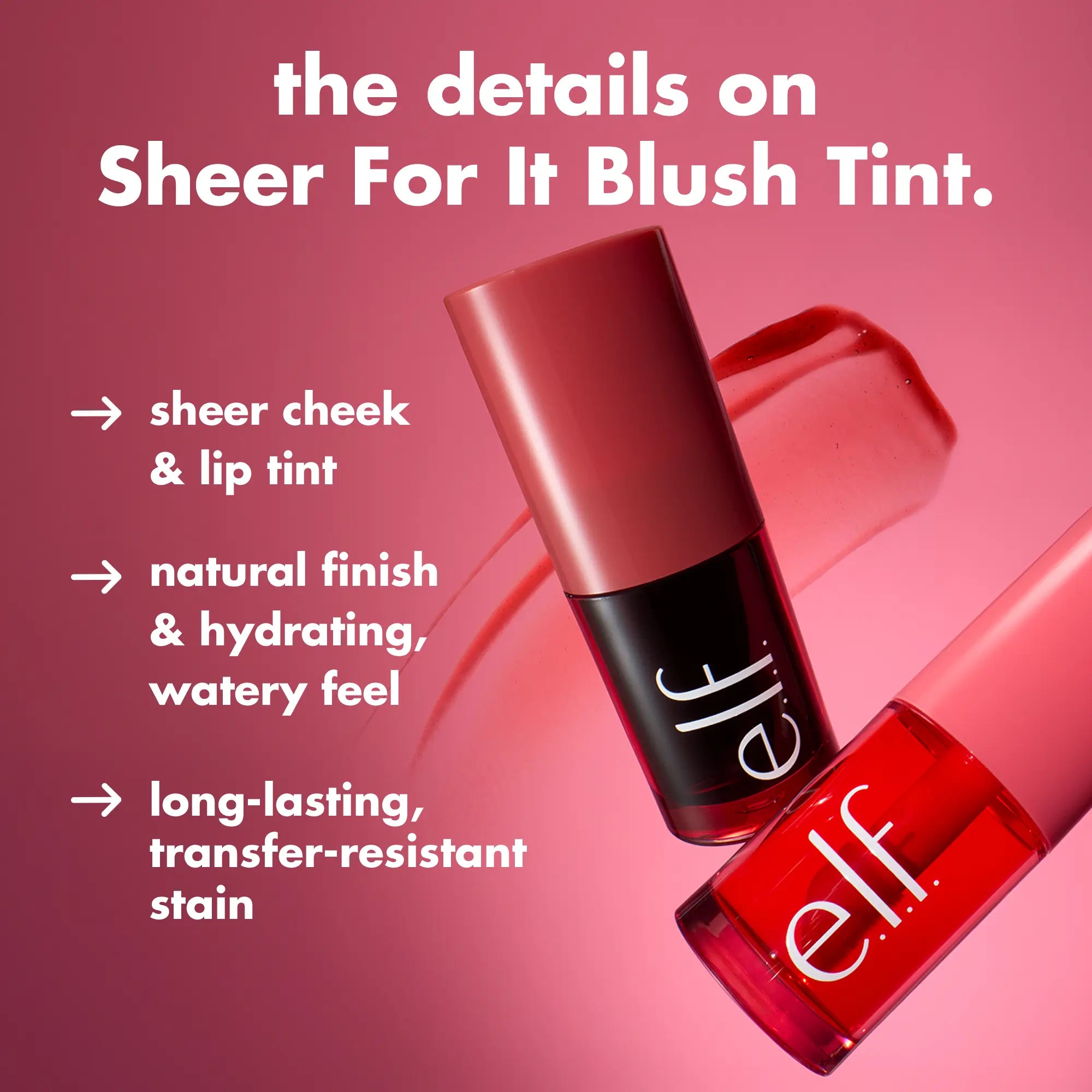 e.l.f. Sheer For It Blush Tint & Lip Stain | Multi-Use Tint
