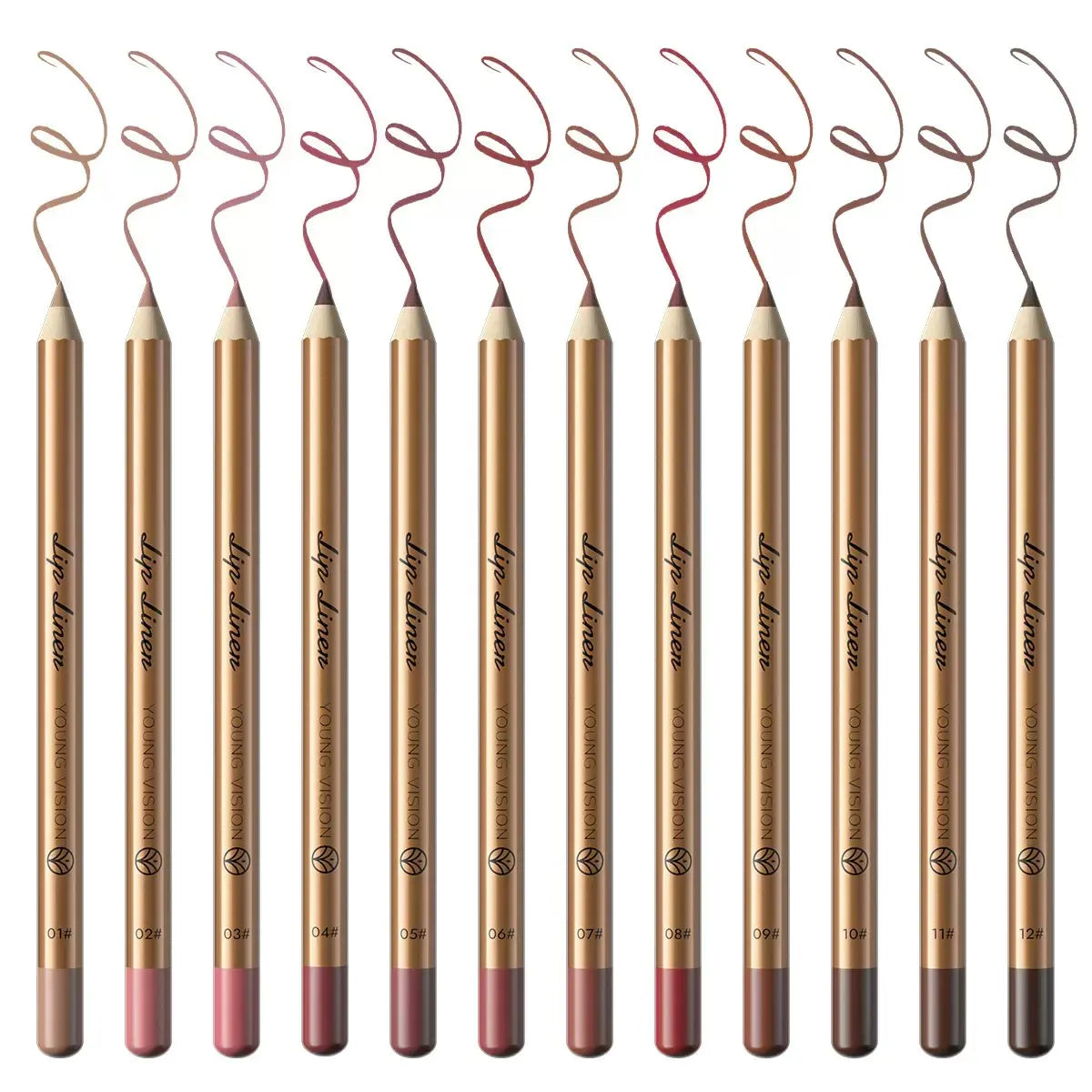 12-Piece Matte Lip Liner Pencil Set | Long-Lasting Lip Makeup Kit