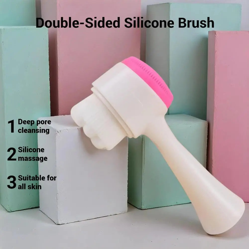 Double-Sided Silicone Face Brush | Facial Cleanser & Massager