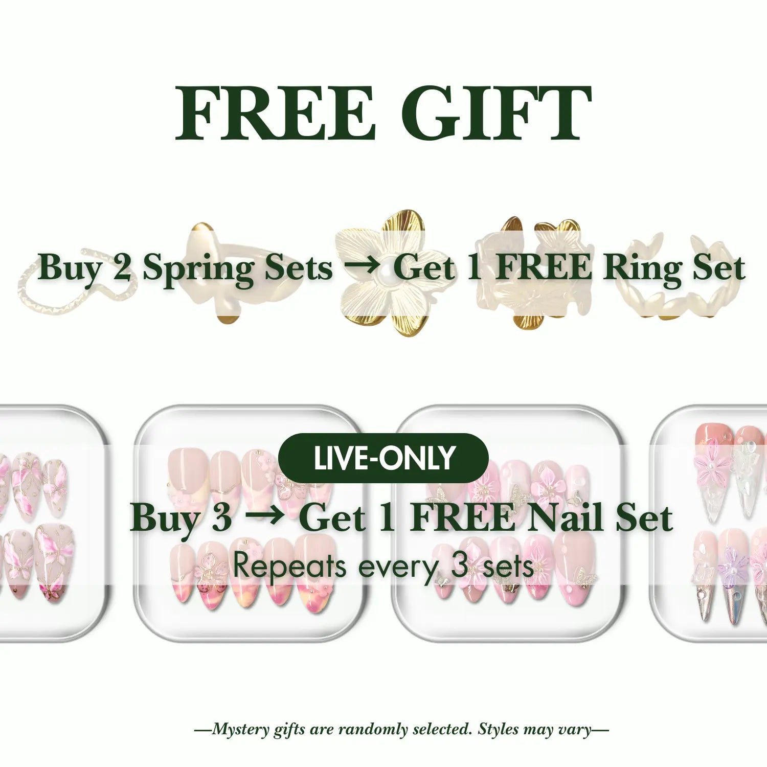 Nailphoria Spring Reverie Collection — Handmade Press-On Nails