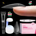 Beetles Tipex Instant Apex Nail Tips | Thick Nail Tips for Flat Nails