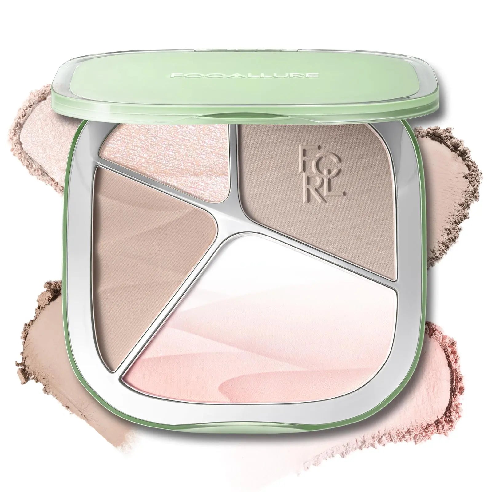 FOCALLURE Gradient Highlighter Contour Palette | 5-Shade Face Palette