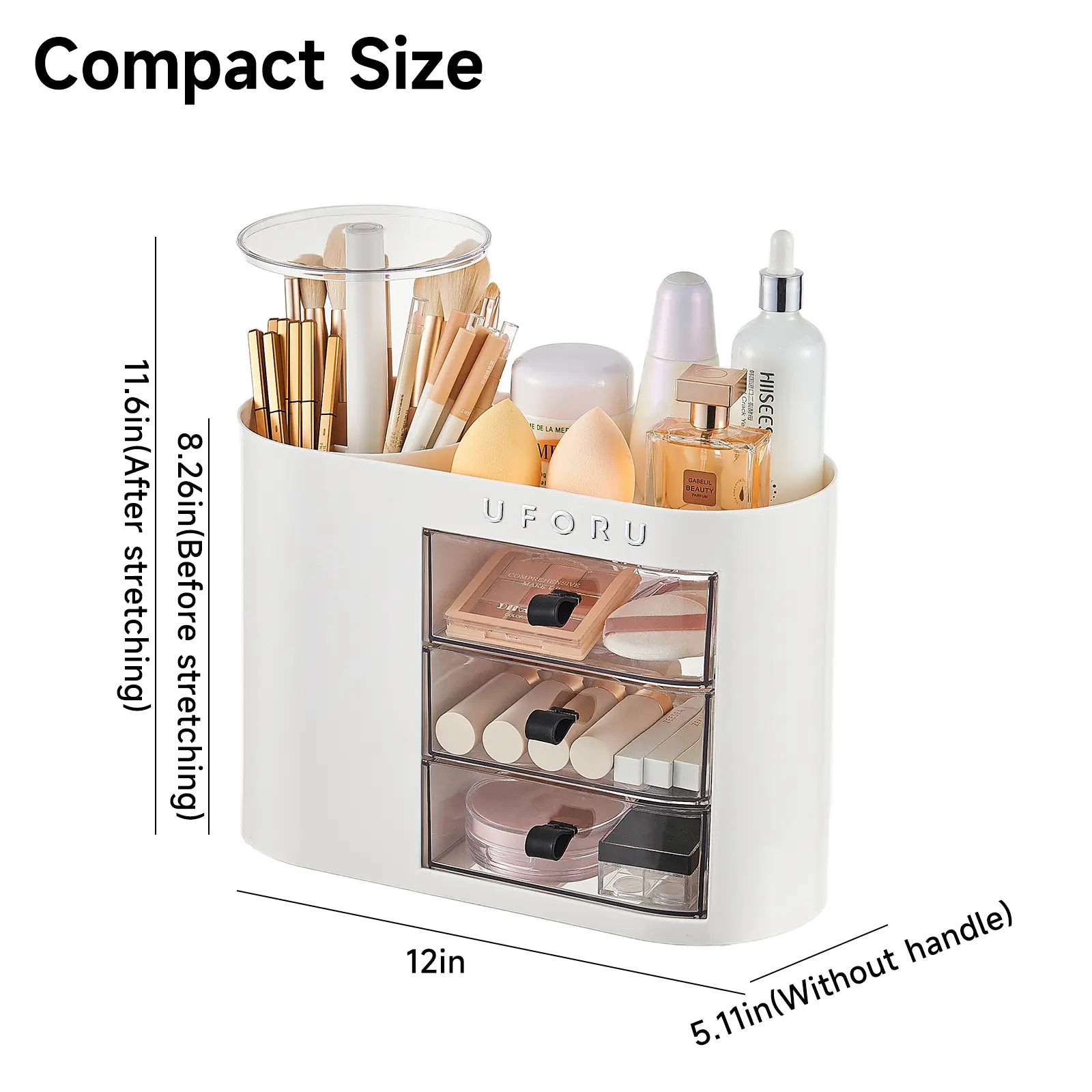 UFORU Makeup Organizer with Drawers | Vanity Cosmetic Storage