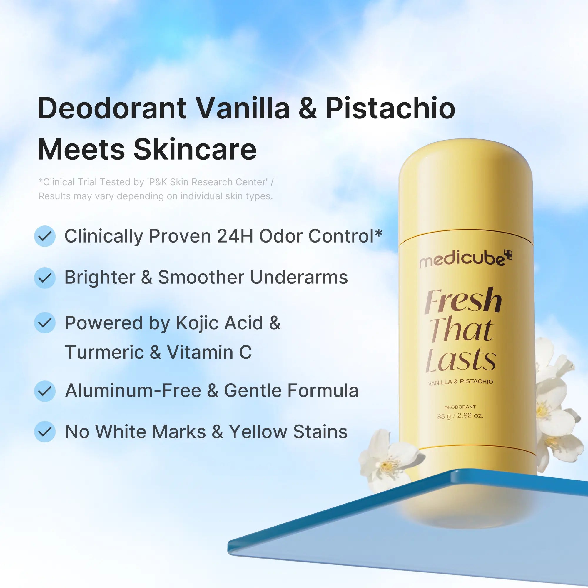 Medicube Vanilla & Pistachio Deodorant | Aluminum-Free Skincare Deodorant