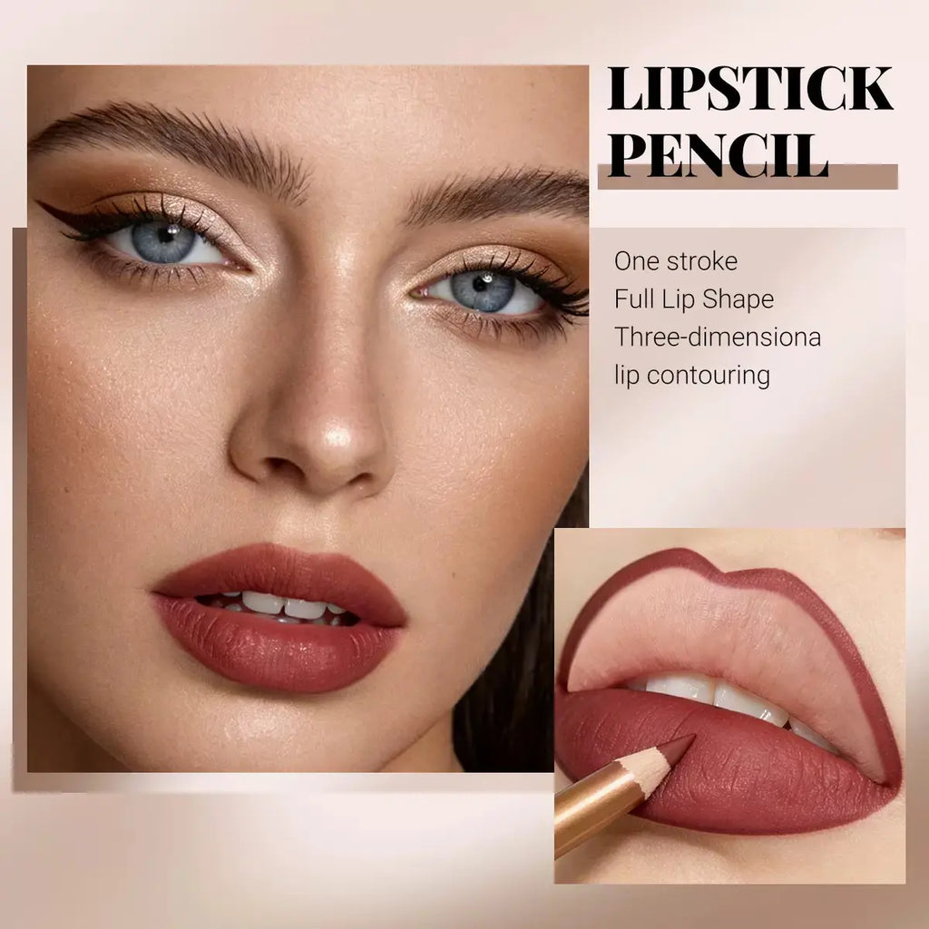 12-Piece Matte Lip Liner Pencil Set | Long-Lasting Lip Makeup Kit