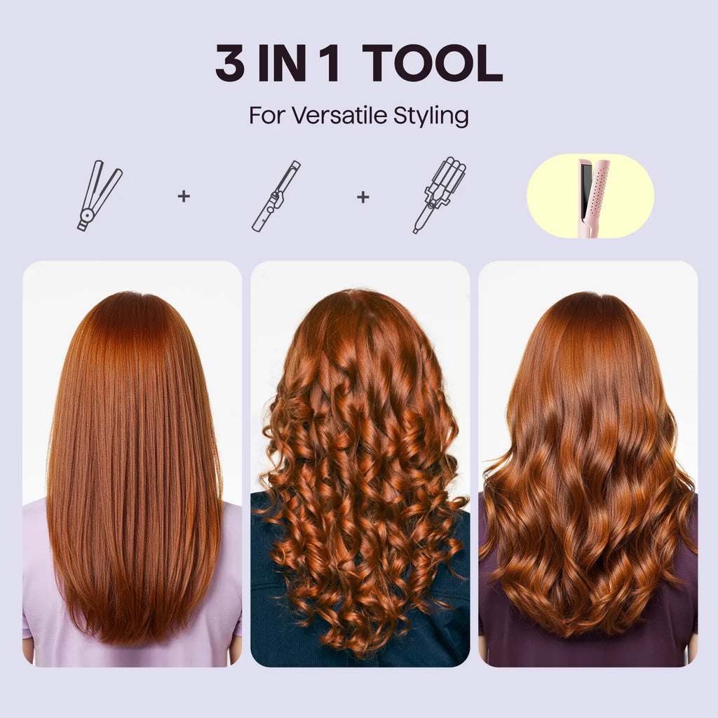 Wavytalk Whirlwind Curl | 360° Airflow Straightener & Curler