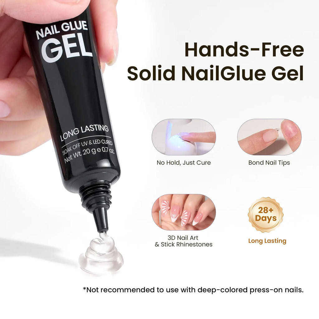 Beetles Tipex Instant Apex Nail Tips | Thick Nail Tips for Flat Nails