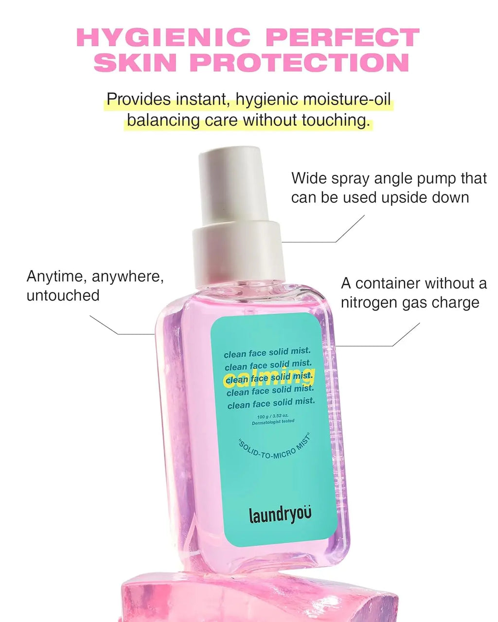 LAUNDRYOU Hydrating Jelly Mist — Probiotic Soothing Facial Spray for Dry Skin Barrier Support