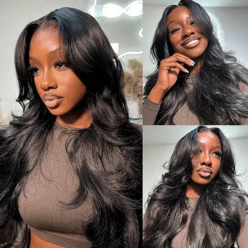 13x6 HD Lace Front Human Hair Wig | Natural Black Pre-Plucked Wig