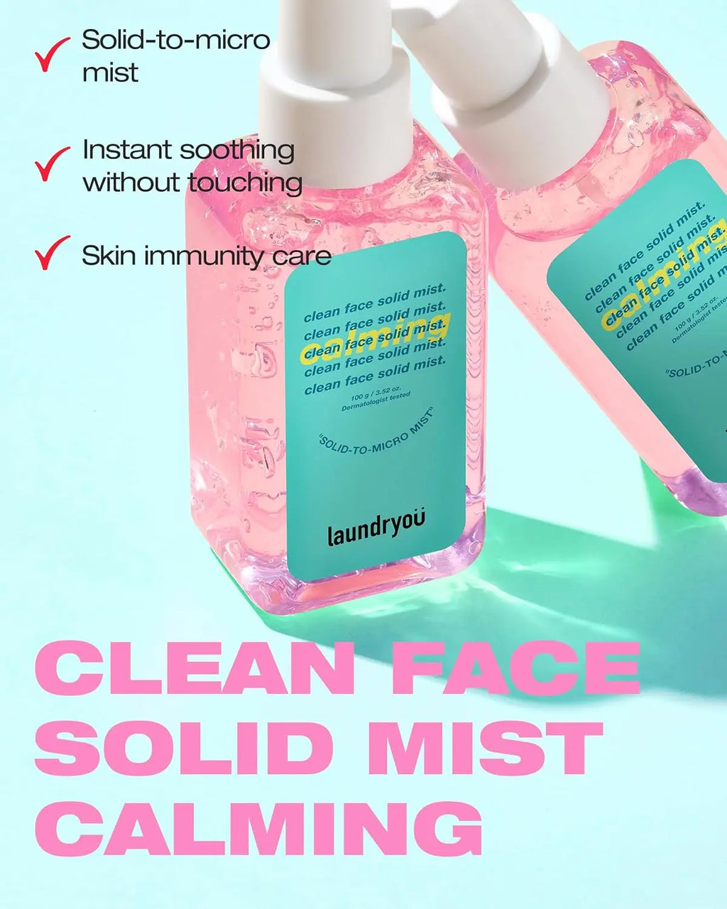 LAUNDRYOU Hydrating Jelly Mist — Probiotic Soothing Facial Spray for Dry Skin Barrier Support