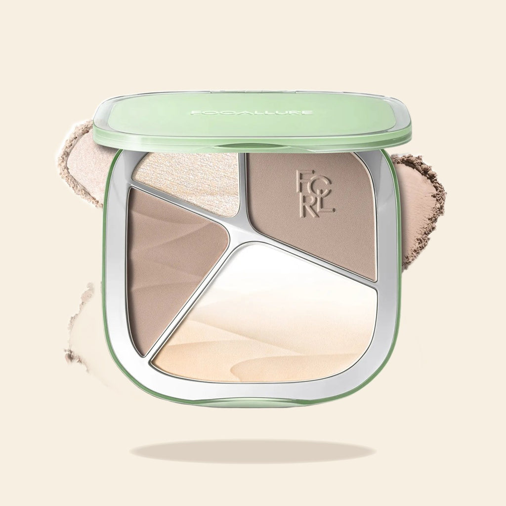 FOCALLURE Gradient Highlighter Contour Palette | 5-Shade Face Palette