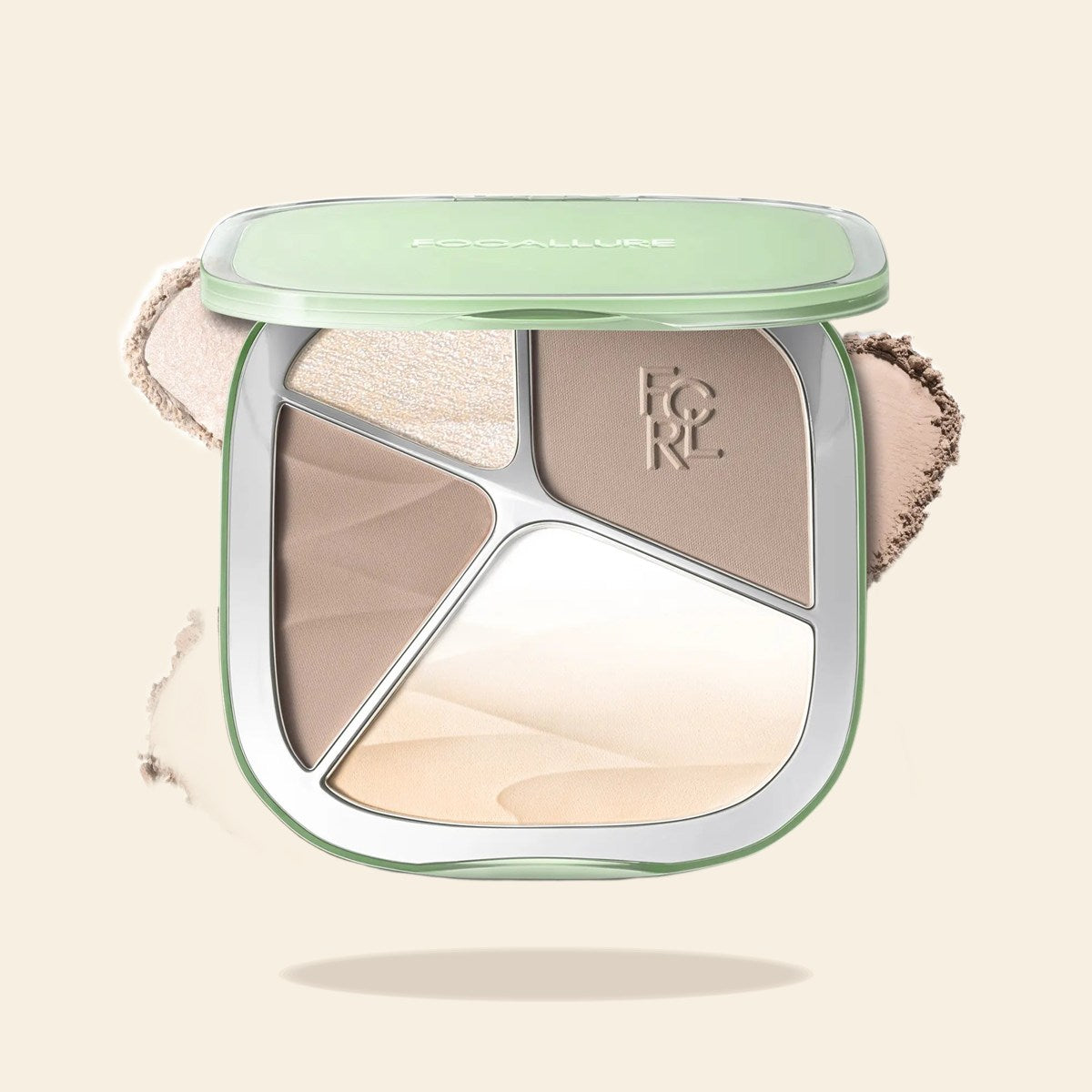 FOCALLURE Gradient Highlighter Contour Palette | 5-Shade Face Palette