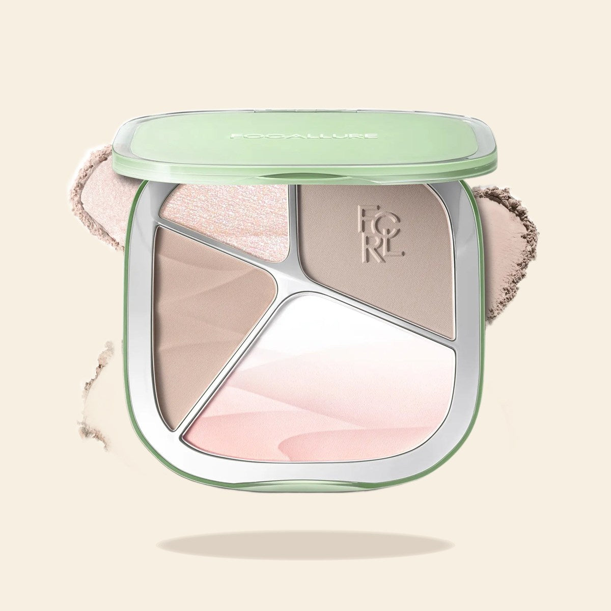 FOCALLURE Gradient Highlighter Contour Palette | 5-Shade Face Palette
