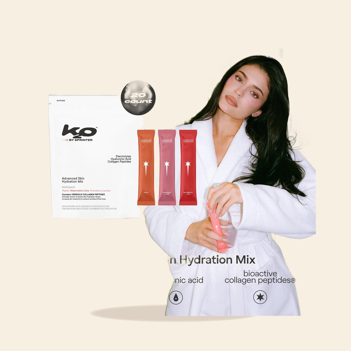 K2O Skin Hydration Mist with Collagen Peptides & Hyaluronic Acid